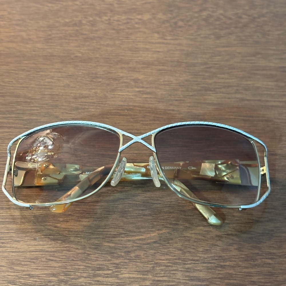Cazal Vintage Model 9041 Gold and Brown Sunglasses Stylish Made in Germany - Picture 8 of 14